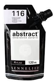 Acrylique ABSTRACT SENNELIER 120 ML Satiné Blanc de titane